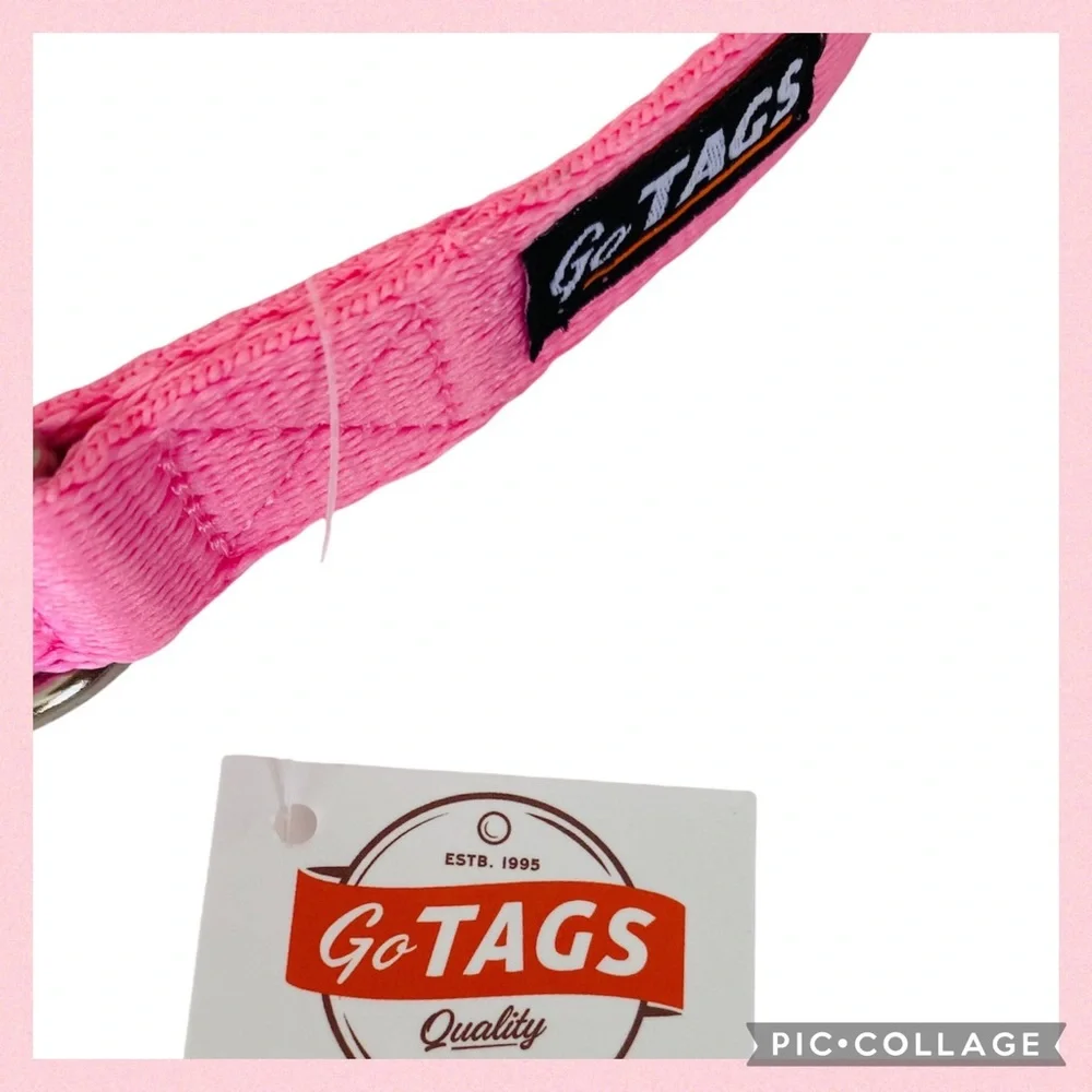 NWT HP Go Tags Pretty Pink Dog Collar Size Medium